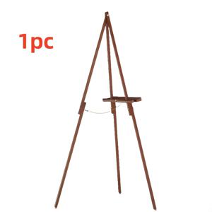 TEMU 63인치 휴대용 삼각대 스탠드 조절 가능한 바닥 포스터 홀더로 그림, 전시, 결혼식에 적합한 나무 그림 이젤 - 갈색