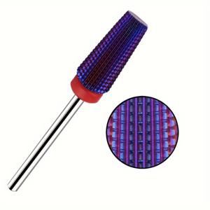 TEMU 보라색 카바이드 네일 드릴 비트 - 저자극성, 아크릴 및 하드 젤 제거용 미세 그릿, 3/32