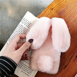 TEMU 아이폰 17 Pro Max/16 Plus에 적합한 패셔너블하고 따뜻한 겨울 귀여운 토끼 플러시 휴대폰 케이스, 충격 방지 휴대폰 커버.|핸드폰케이스