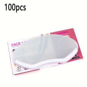 TEMU 100개 일회용 샤워 얼굴 방수 장치, 헤어 샐롱용 플라스틱 선 비저, 남녀 공용 성인 헤어 도구 및 가전제품|마스크