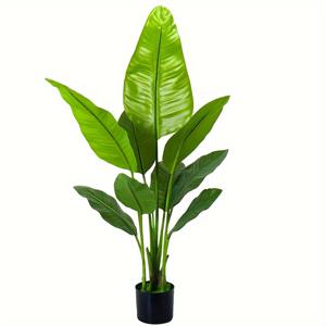 TEMU Lush 5.25ft 인공 플라워 - 리얼리스틱 잎, 튼튼한 화분 포함 - 실내외 장식에 완벽, 사계절 선물 아이디어