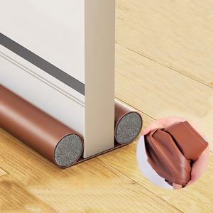 TEMU 인조 가죽 문 틈새 막이 - 2개 팩, 방음 실링, 에너지 절약 문 밑 보호대, 침실 및 외부 문용 벌레 및 먼지 방지 실링 스트립
