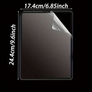 TEMU 2-팩 매트 PET 스크린 프로텍터 애플 아이패드 에어 & 프로 - 지문 방지, 부드러운 드로잉 & 쓰기 표면, 3H 경도 10.5, 10.9, 10.2, 12.9 인치 모델과 호환
