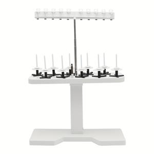 TEMU 브라더 호환 10스풀 실 스탠드 - 부드러운 공급을 위한 조절 가능한 높이 콘 홀더, 브라더 자수 및 재봉틀용 대형 스풀 정리대, 흰색 플라스틱, 후크