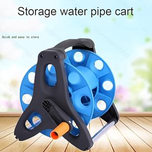 TEMU 1개의 파란색 휴대용 정원 호스 릴, 플라스틱 수동 권취 시스템, 물을 주고 청소하기 위한 무충전 호스 정리 장치, 배터리 불필요, 원예 용품
