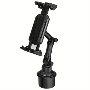 TEMU 1-팩 조절 가능 ABS 컵 홀더 마운트 (핸드폰 및 태블릿용), 차량용 듀얼 사용 내비게이션 스탠드, 대시보드 및 에어 벤트 친화적인 디자인|핸드폰거치대|휴대폰거치대|태블릿