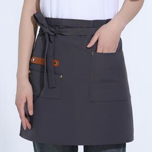 TEMU 1개 주방 캔버스 앞치마, 여성용 레스토랑 웨이트리스 앞치마, 확장 허리밴드 강화 솔기, 하프 앞치마