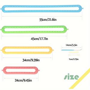 TEMU 초보자용 DIY 뜨개질 키트, 니팅 기계 세트, ABS 플라스틱, 삽입식 핀 스카프 니팅 기계, 4가지 사이즈 포함(24cm, 34cm, 45cm, 55cm)