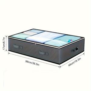 TEMU 1개 초대형 침대 밑 수납 가방, 헤비듀티 핸들 포함 - 헤비듀티 접이식 침대 박스, 옷, 침구, 매트리스용 공간 절약 정리함 - 방진 및 방습 수납 용기 - 이사, 여행, 홈 정리에 이상적 - 트윈/풀/퀸/킹 사이즈 침대 호환, 이사용 매트리스 커버, 매트리스 이동 가방