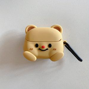 TEMU 삼성 갤럭시 버즈3 버터 베어 헤드 새로운 스타일, 고급스러운 귀여운 여성용 무선 이어버드 케이스, 갤럭시 버즈 3 프로용, 가젯 액세서리, 여행 액세서리, 스타일리시 케이스, 귀여운 디자인, 부드러운 소재, 내구성 있는 케이스, 버즈 커버, 헤드폰 보호기, 테크 애호가, 패션 애호가