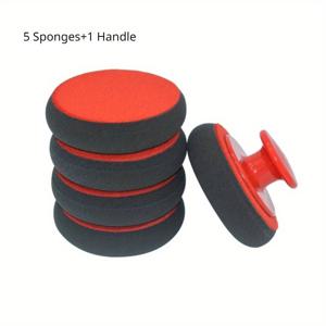 TEMU 5-팩 산업용 세척 스펀지 손잡이 포함, 멀티 기능 왁싱 & 폴리싱 스펀지 뷰티, 페인트 표면, 상업용 청소 도구, 내구성 있는 폼 소재