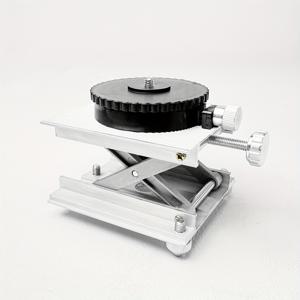 TEMU 조절 가능한 알루미늄 레이저 지지대, 360도 회전 플랫폼, 휴대용 레벨링 스탠드, 배터리 없음, 가정 리모델링 측정 도구용 버블 레벨 포함