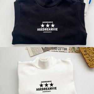 TEMU 2-팩 남아용 겨울 터틀넥 스웨트셔츠, 하이넥 긴팔 상의, 따뜻한 내의, 폴리에스테르, 캐주얼 스타일, 레귤러 핏, 문자 패턴으로 니트, 어린이용