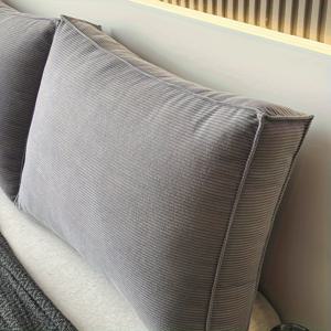 TEMU 1개 사각형 플러시 쿠션 베개, 침대 옆 독서 또는 소파 리클라이닝용. 부드러운 원단과 탈부착 가능한 베개커버로 세탁 가능