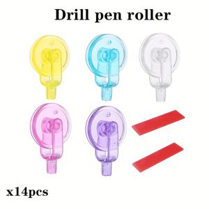 TEMU 14개 페인팅 툴 키트, 롤링 팁, 다색 도팅 펜 롤러 헤드 및 접착 점토, 플라스틱 자수 액세서리, 크래프트 및 DIY 프로젝트용 (3.14인치)