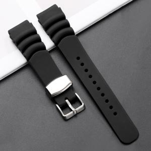 TEMU 1개의 세이코 호환 실리콘 시계 끈, 20mm 22mm 스포티 수지 팔찌, SKX007 009 다이빙 시계용 후크 앤 루프 패스너, 남성용 범용 교체 밴드