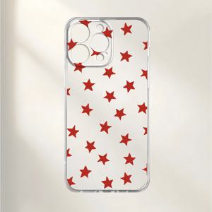 TEMU 레드 스타 패턴 휴대폰 케이스 UV 프린팅 모바일 폰 보호 케이스 360도 전체 보호 아이폰 11 12 13 프로 맥스 XR X/ XS 7 8 플러스 SE 미니 스마트폰 케이스 새로운 개성 창의적