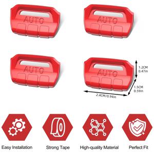 TEMU 4pcs Yidong Bright Red Window Switch Button Covers, for Jeep for Wrangler JL JLU 2018-2024 및 Gladiator JT 2020-2024와 호환 가능, ABS 레진, 향기가 없으며, 배터리가 없는 내부 액세서리, 배터리가 없음