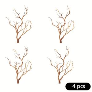 TEMU 건조 나무 가지, 인공 사슴 뿔 가지, 맨세타 가지, 크리스마스 파티 장식용 플라스틱 가지, 다양한 휴일 홈 호텔 장식 (커피색)