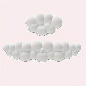 TEMU 2개 세트 인체공학적 마우스 패드 (손목 받침대 및 키보드 지지대 포함) - 메모리 폼 쿠션 손목 받침대, 사무실/게이밍용, 미끄럼 방지 베이스, 노트북/데스크탑 호환, 자세 교정 및 피로 감소, 편안한 타이핑, 고품질 패딩, 원격 근무자용, 컨투어 디자인, 내구성 강화, 데스크탑용|컴퓨터책상|장패드