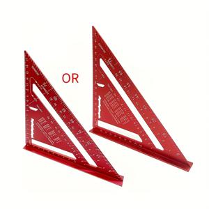 TEMU 다기능 7인치 블랙 알루미늄 삼각자, 90도 45도 직각, 목공용 직각자, 측정 도구,DIY 프로젝트,세련된 자,컴팩트 디자인,튼튼한 구조,내구성 있는 소재,기하학 도구,측정 기기,장인,DIY 애호가