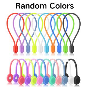 TEMU 20개 세트 실리콘 자석 케이블 타이, 재사용 가능한 강력한 자석 케이블 관리 타이, 이어버드 와이어 정리기, 타이 클립, 배터리 필요 없음