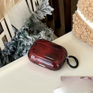 TEMU 에어팟 1/2/3/4/프로/프로2용 부르봉 실리콘 케이스, 걸이 루프가 있는 보호 커버, 내구성 있는 이어폰 쉘 액세서리