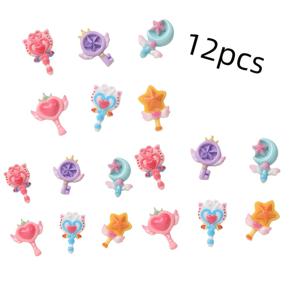 TEMU 13개 혼합 색상 귀여운 레진 액세서리, 사랑 모양 날개 포함, DIY 장식용 액세서리