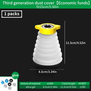 TEMU 드릴 먼지 커버 수집기, 구멍 뚫는 작업용 먼지 포수 그릇, 전동 드릴 비트용 확장 가능한 방진 커버 무선 드릴 먼지 커버 수집기 확장 가능한 고무 방진 먼지 그릇 장치 파워(1개)