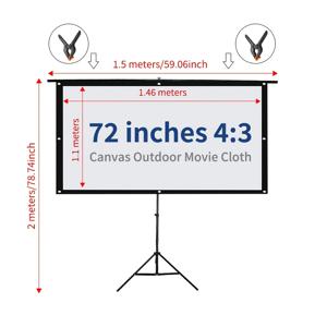 TEMU 프로젝터 스크린 브래킷 세트, 야외 영화 프로젝션 스크린, 실내 및 실외 마당 관람에 적합, 두 가지 크기가 제공됨, 간편한 설치 및 보관, 직접 벽에 걸 수 있는 후크 디자인