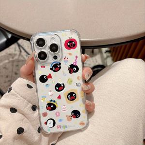 TEMU 귀여운 펭귄 아이폰 16/15PLUS 15/16PRO MAX 폰 케이스 아이폰13/14 PRO MAX 12/11 PLUS 방수 폰 케이스 6/7/8PLUS/SE2/SE3/X/XS/XR MAX 보호 케이스 컬러폰 케이스