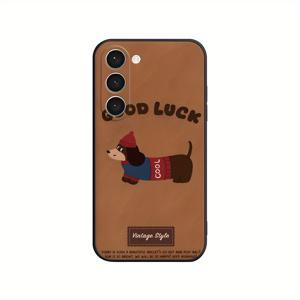 TEMU 귀여운 도하운드 강아지 테마 충격 방지 폰 케이스, 세련된 및 튼튼한 TPU 보호 커버, S25, S24, S23, S22, S21 및 A 시리즈를 포함한 다양한 삼성 갤럭시 모델에 적합합니다.