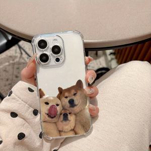 TEMU 아이폰 17/16/15 PLUS, 15/16 PRO MAX, 아이폰 13/14 PRO MAX, 12/11 PLUS, 6/7/8 PLUS/SE2/SE3/X/XS/XR MAX 모델용 개 가족 폰 케이스, 낙하 방지 보호 케이스, 컬러풀 디자인, 휴대용 커버