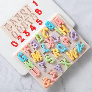 TEMU 2개 실리콘 알파벳 및 숫자 퐁당 몰드 - BPA 프리, 케이크 장식용 0-9자, 초콜릿, 사탕, 레진 공예 - 생일, 기념일, 발렌타인데이에 완벽한 케이크 장식 용품