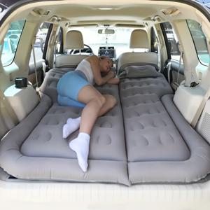 TEMU 자동차 에어 매트리스, 허브 표면 편안함, 야외 소파 쿠션, SUV 에어 베드 - 이중 플러시, 집, 여행, 캠핑 모험을 위한 무료 펌프 + 베개 포함 인플레이블 자동차 수면 패드|쇼파쿠션|소파패드