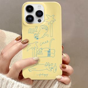 TEMU 창의적이고 귀여운 카툰 패턴 소재 폰 케이스, 아이폰 16/15/14/13/12/11/7/8/플러스/프로/프로맥스/미니/X맥스 XR X/XS/se2/se3 호환 가능, 선명하고 리얼한 디자인 휴대폰 케이스, 스마트폰 케이스,한국 디자인,고품질 인쇄,내구성 있는 휴대폰 커버,트렌디한 액세서리,스타일리시 케이스,아이폰 사용자,패션 애호가