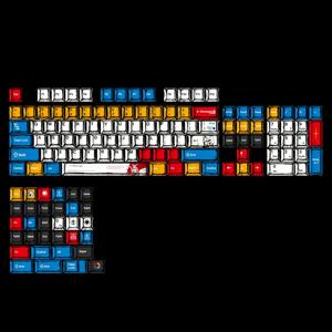 TEMU 만화 스타일 키캡 세트 원래 높이 136키 풀 메카닉 키보드 컬러 BPT 소재 긍정적인 문자는 포함되지 않음, 61/68/75/84/87/89/96/98/100/104/108 등의 레이아웃을 가진 메카닉 키보드에 적합|키캡|키캡