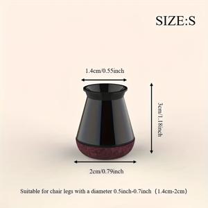 TEMU 36pcs 블랙 라운드 의자 다리 보호대, 테이블 및 의자에 적합 - 내구성, 미끄럼 방지, 충격 흡수 다리 커버, 긁힘 방지 및 소음 감소 가구 발 커버, 설치가 쉬움, 탄성 필트 패드 의자 테이블 다리 커버, 가정 및 사무실용