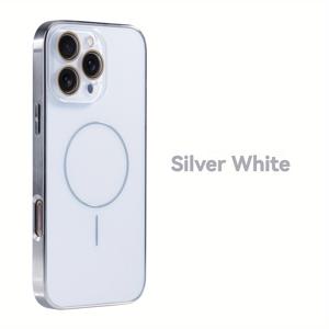 TEMU 아이폰 16 프로 맥스용 신상, AG 자석, 정밀 구멍 렌즈, 강력한 보호 성능, 편안한 그립, 다양한 색상 옵션, 모바일 액세서리, 안전한 그립, 세련된 디자인, 스타일리시한 커버, 견고한 가장자리, 보호 케이스, 자석 링, 휴대폰 케이스, 장비 애호가 및 아이폰 사용자용 제품