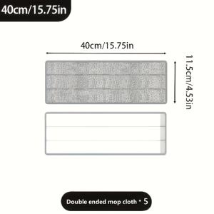 TEMU 5개 세트 헤비듀티 대형/소형 모프 패드 교체용 - 스크래치 방지, 플랫/스크래치 모프 헤드 호환, 하드우드·타일·리놈룸 바닥 청소용 - 재사용 가능, 고흡수 합성 섬유, 내구성 강화, 가정 및 상업용 청소, 듀얼 사이즈 팩, 홈 & 커머셜 메인테넌스