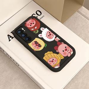 TEMU 귀여운 핑크 만화 캐릭터 폰 케이스, Samsung Galaxy S25 S24 S23 S22 S21 S20 FE Ultra Plus 4G 5G와 호환 가능, 드롭 보호를 위한 부드러운 TPU 뒷커버.