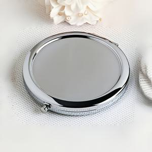 TEMU 소형 및 여행용 - 접이식 디자인, 고화질 반사, 휴대용으로 이동 중 터치 업에 적합한 이중면 금속 메이크업 거울, 미용 도구 | 장식용 거울 | 금속 장식, 화장 거울