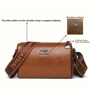 TEMU 조절 가능한 와이드 스트랩이 있는 빈티지 여성용 크로스바디 백 - 대용량 숄더 퍼스, 지퍼 클로저 및 폴리에스터 안감, 커피/다크 브라운/블랙 일상 사용