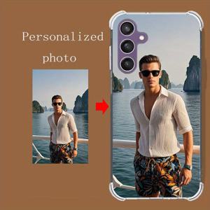 TEMU [이미지 맞춤] 코너 에어백 폰 케이스, 갤럭시 S21/S22/S23/S25 시리즈 사용자에게 적합합니다. 당신의 좋아하는 이미지를 업로드하여 풍경, 애완동물, 친구, 가족과 같은 이미지를 업로드하여 아름다운 폰 케이스를 만들 수 있습니다. 또한 가족과 친구에게 개인화된 투명 선물로도 사용할 수 있습니다.