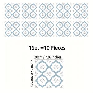 TEMU 방 장식용 두꺼운 방수 미끄럼 방지 벽 및 바닥 타일 스티커 10세트, 거실 장식, 침실 장식, 주방 캐비닛, 발코니 세면대 욕실 등에 적합