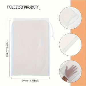 TEMU 주방용품 5개 세트, 재사용 가능한 나일론 식품 체 가방 - 미세 망 견과류 우유 가방, 굵은 망, 커피 필터 - 채소 주스, 차용 다목적 주방 도구, 내구성 있는 원단,건강에 관심 있는 사용자들