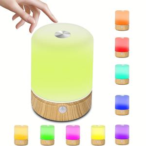 TEMU 1개 LED 침대 옆 램프, 모션 센서 터치 컨트롤 RGB 컬러 변경 가능 조광 가능한 휴대용 충전식 테이블탑 야간등, 거실 및 침실용