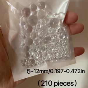 TEMU 210 아크릴 모조 비즈, 구멍 없는 고투명성 및 밝기 장식용 비즈, 다양한 DIY 액세서리, 머리핀, 헤어밴드, 장식품, 메이크업 브러쉬 바렐, 옷, 댄스 스커트, 창의적인 DIY 공예, 수족관 조경 장식용 비즈