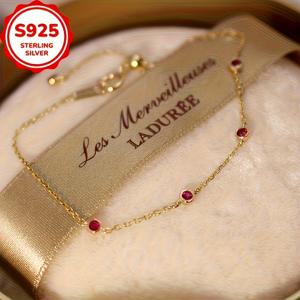 TEMU 925 실버 기하학 미니 브레이슬릿, 가벼운 고급스럽고 세련된 디자인으로 보석에서 빛나는 고급스럽고 세련된 디자인입니다.