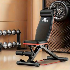 TEMU 1000 lbs 용량 다기능 접이식 헬스장 - 14-in-1 조절식 로마 의자 & 덤벨 (쿠션, 등받이, 머리 받침 & 드로스트링 포함), 튼튼한 철제 프레임, 사계절 휴대용 홈 헬스장|덤벨|아령|접이식의자